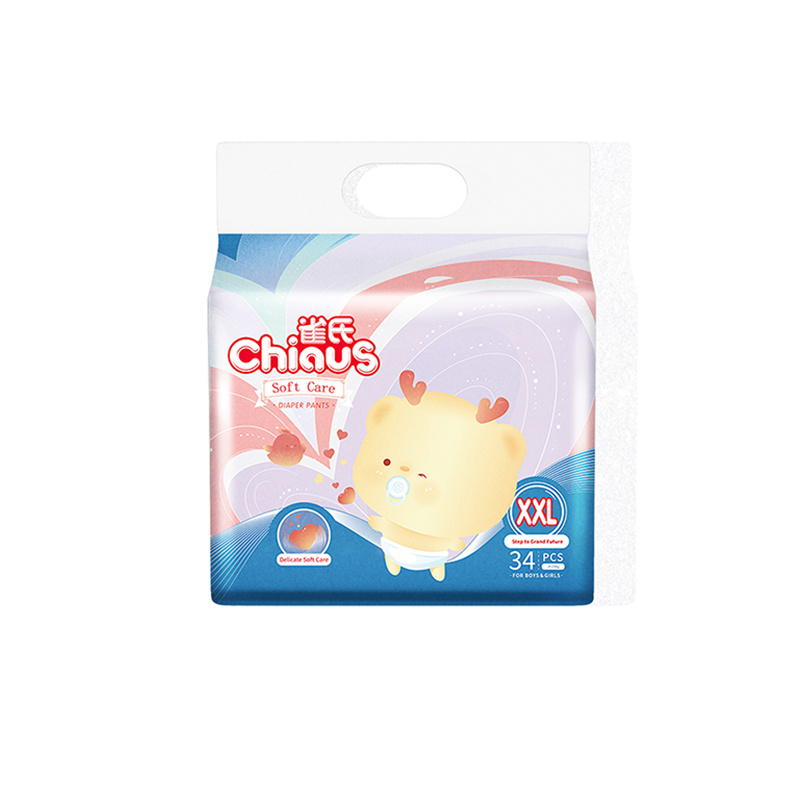 نرم نگہداشت خوبصورت ڈایپرز پتلون ڈسپوز ایبل ٹریننگ پینٹ چیاس تیاری